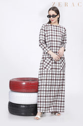 Plaid Slit Dress- Test